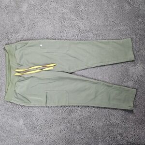 FIGS Scrub Pants Womens Large Green Yola Yoga Technical Stretch Nurse